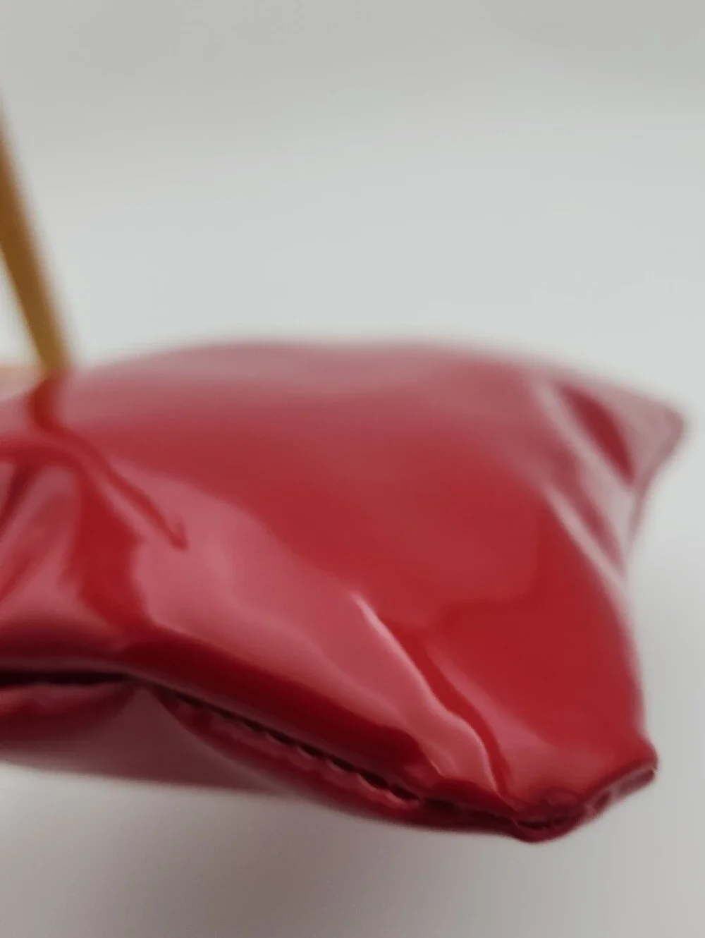 Estee Lauder Makeup Or Travel Bag In Red, Faux Patent Leather.